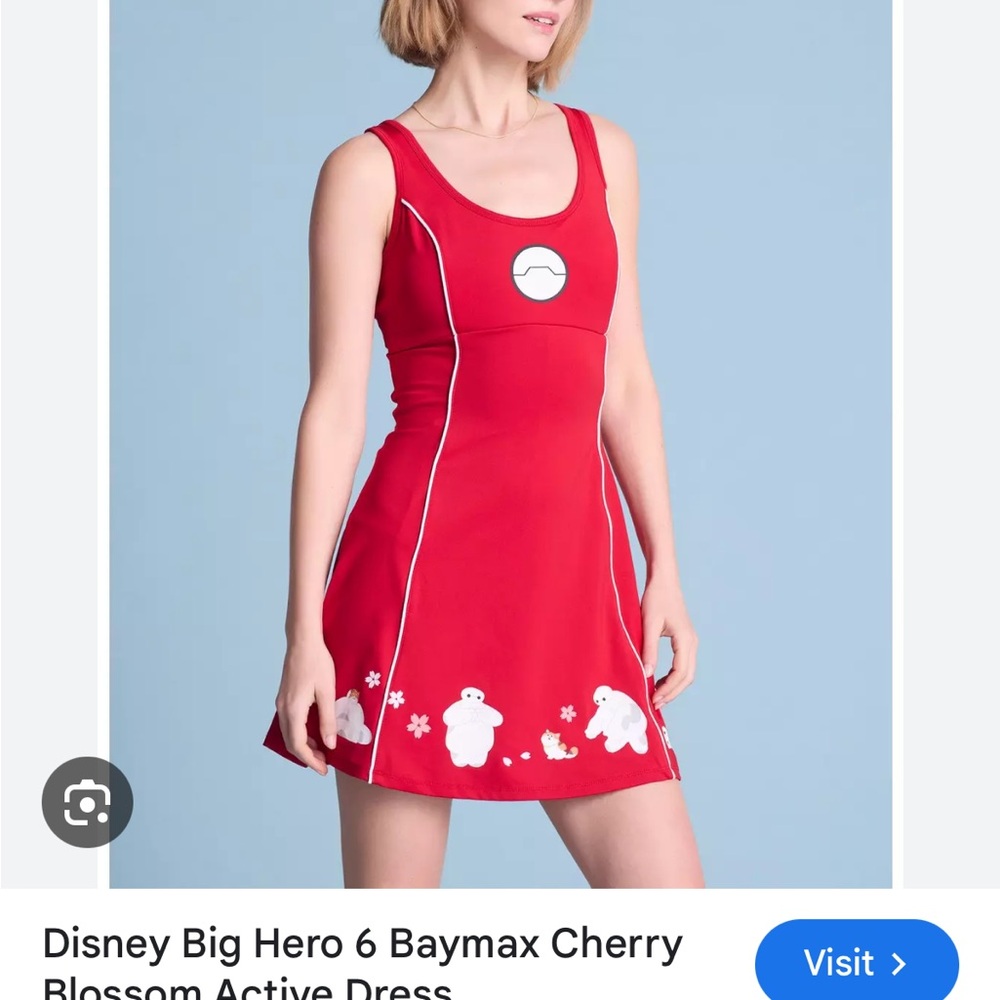 EUC Disney Box Lunch Baymax Big Hero Red One Piece Swimsuit/Active Dress Size 3x - Picture 9 of 14